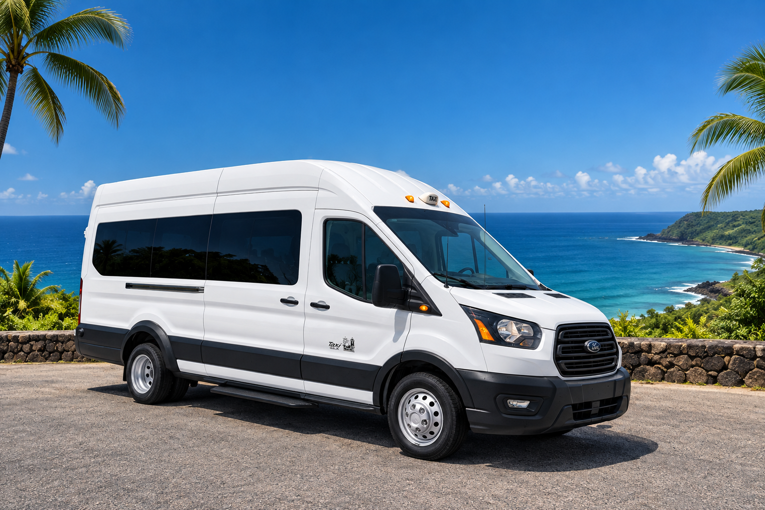 Private passenger van for Hormigueros taxi transportation in Puerto Rico